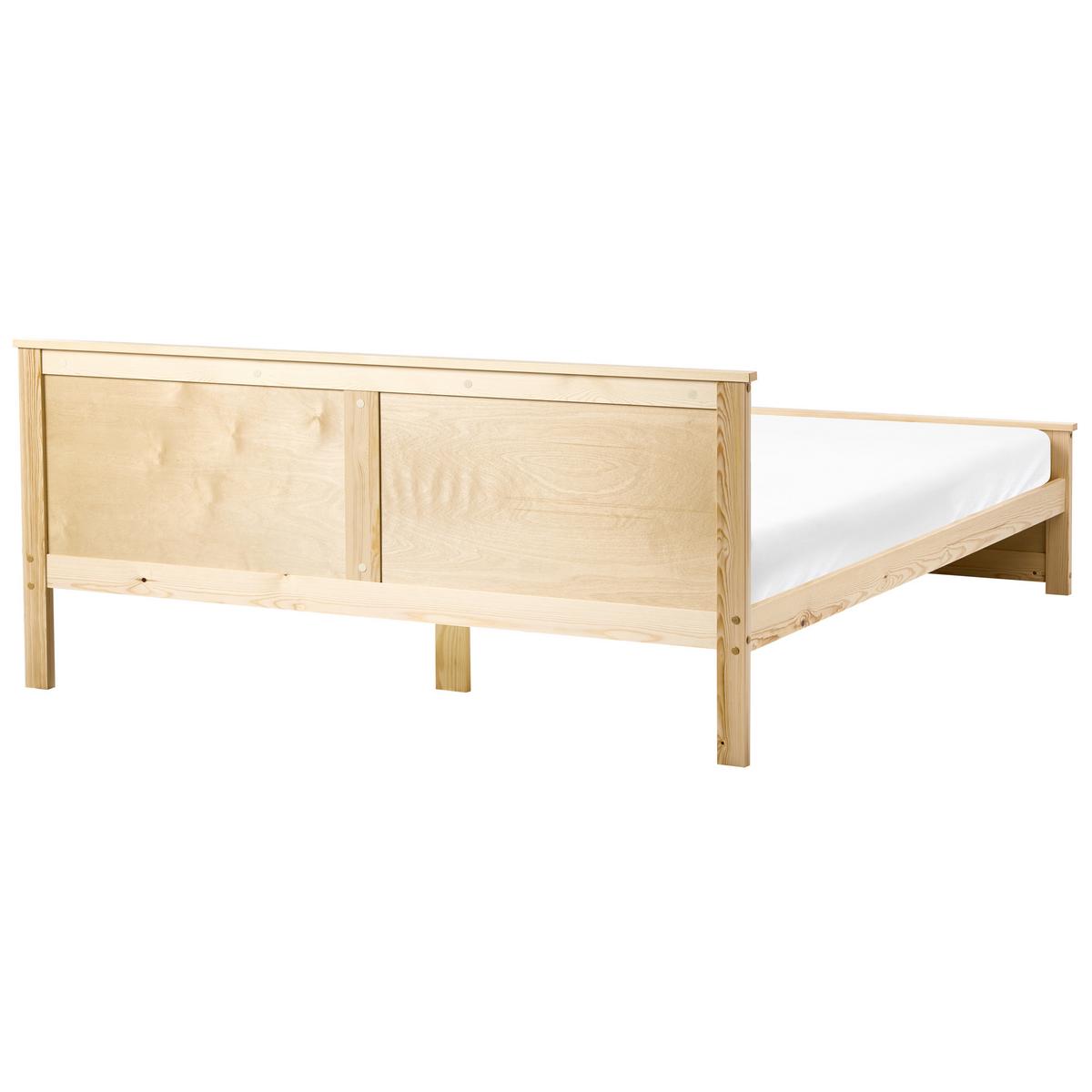 BETT mit Lattenrost 180/200 cm Kiefernholz Hellbraun Dauphin - Hellbraun, Holz (180/200cm) - Beliani