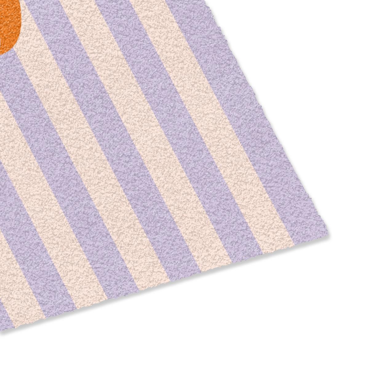 FUSSMATTE Ciao - Zitat - Pastell - Streifen Schmutzfangmatte 60x40 cm - Flieder, Kunststoff (60/0.4cm) - MuchoWow