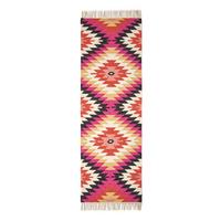 KELIM-TEPPICHLÄUFER Jakarta handgewebt 66/200 cm - Multicolor, Textil (66/200cm) - Homescapes