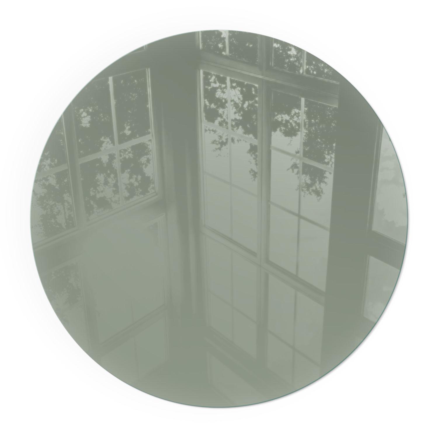 GLASPLATTE für Kamin Ø 90 cm - Grün, Glas (90/90/0.4cm) - TULUP