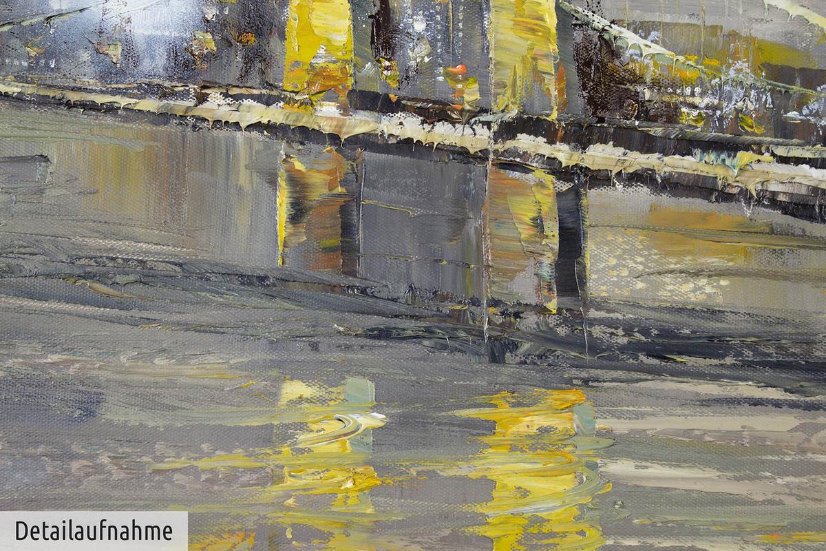ACRYLBILD HANDGEMALT 100/50 cm - Grau, Holz/Textil (100/50cm) - KUNSTLOFT