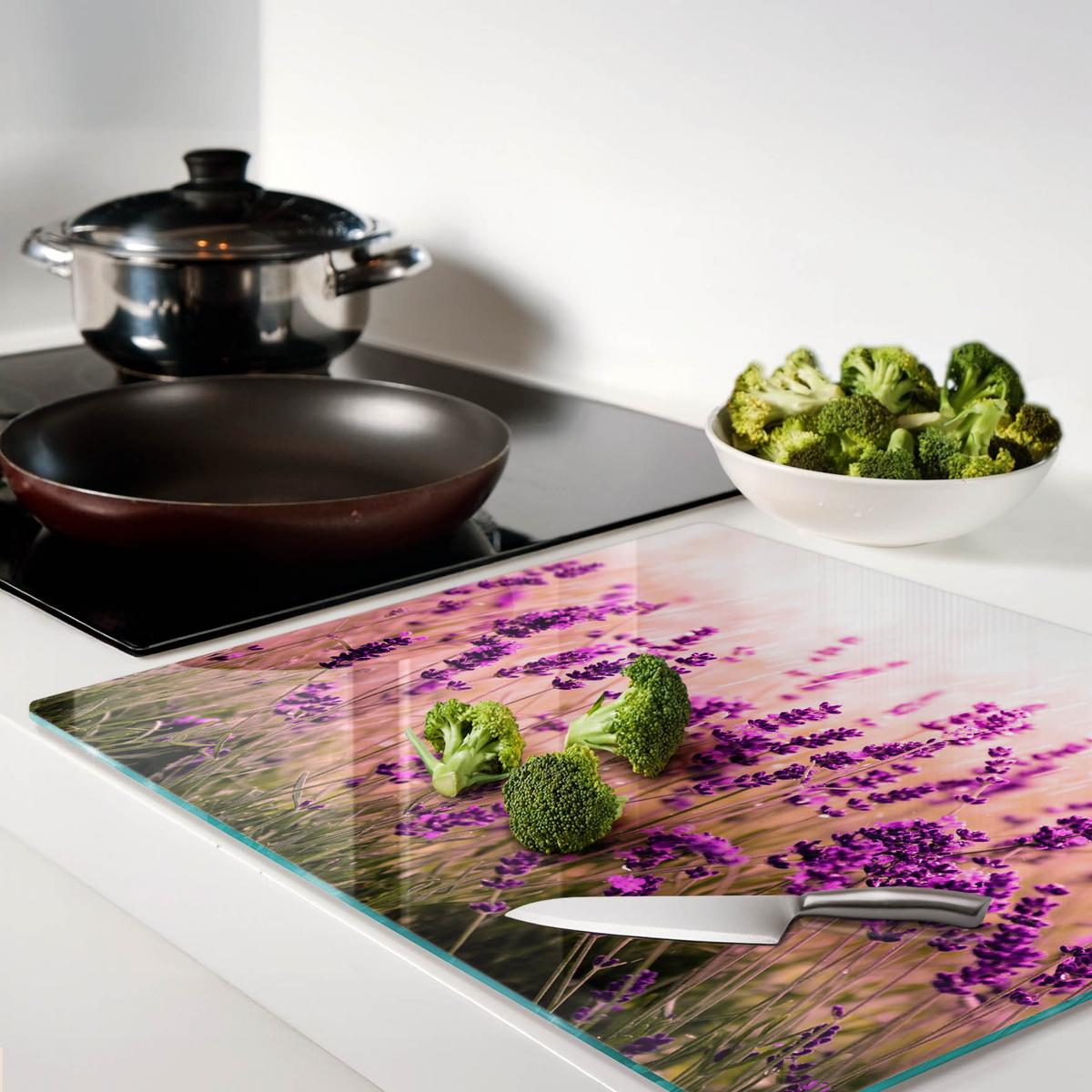 GLASPLATTE 60x52 cm Lavendel - Lila, Glas (60/0.4/52cm) - TULUP