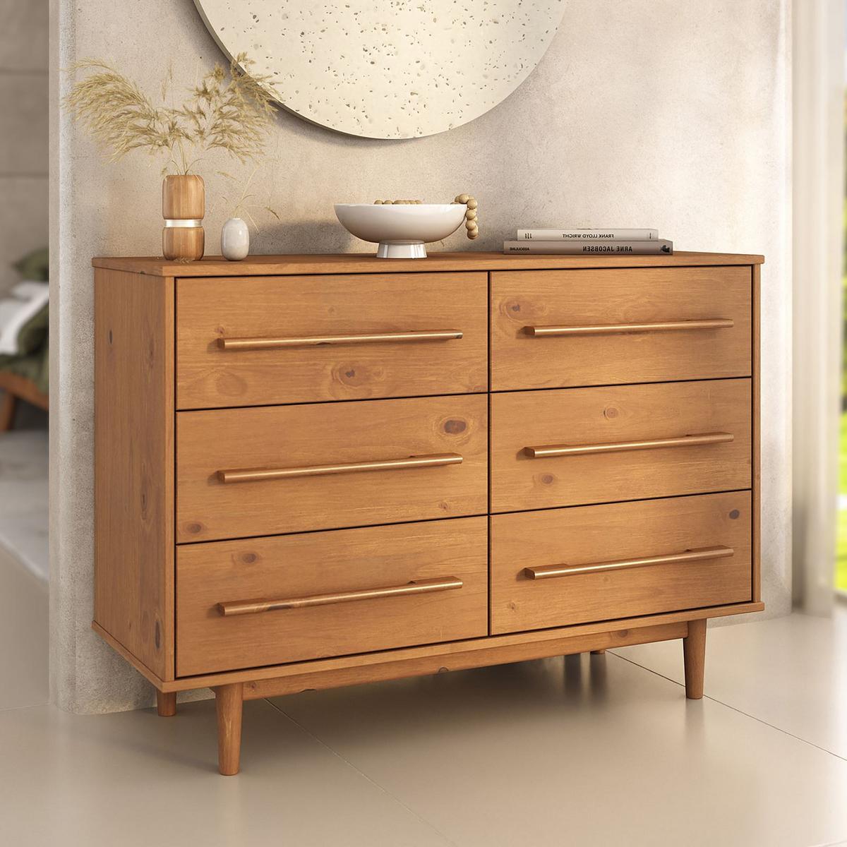 KOMMODE TECCA Eiche - Eichefarben, Holz (111/79/41cm) - IDIMEX