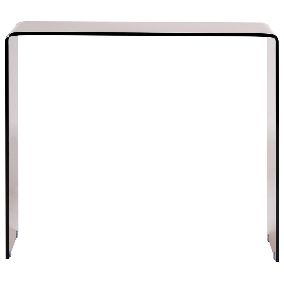 KONSOLENTISCH Sicherheitsglas Braun Kendall - Braun, Glas (90/75/30cm) - Beliani