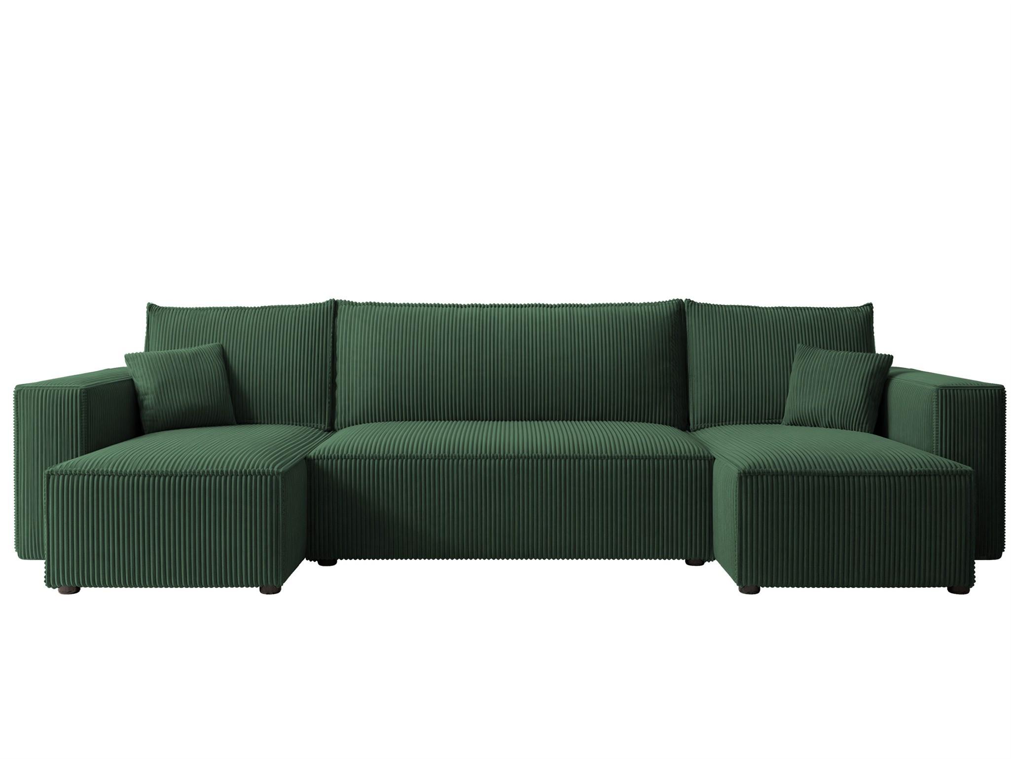 WOHNLANDSCHAFT Adara Schlaffunktion - Grün, Holzwerkstoff/Textil (312/83/145cm) - Fun Möbel
