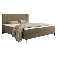 BOXBETT Portes - H3 - Hellbraun/Schwarz, Holzwerkstoff/Textil (160/200cm) - MIRJAN24