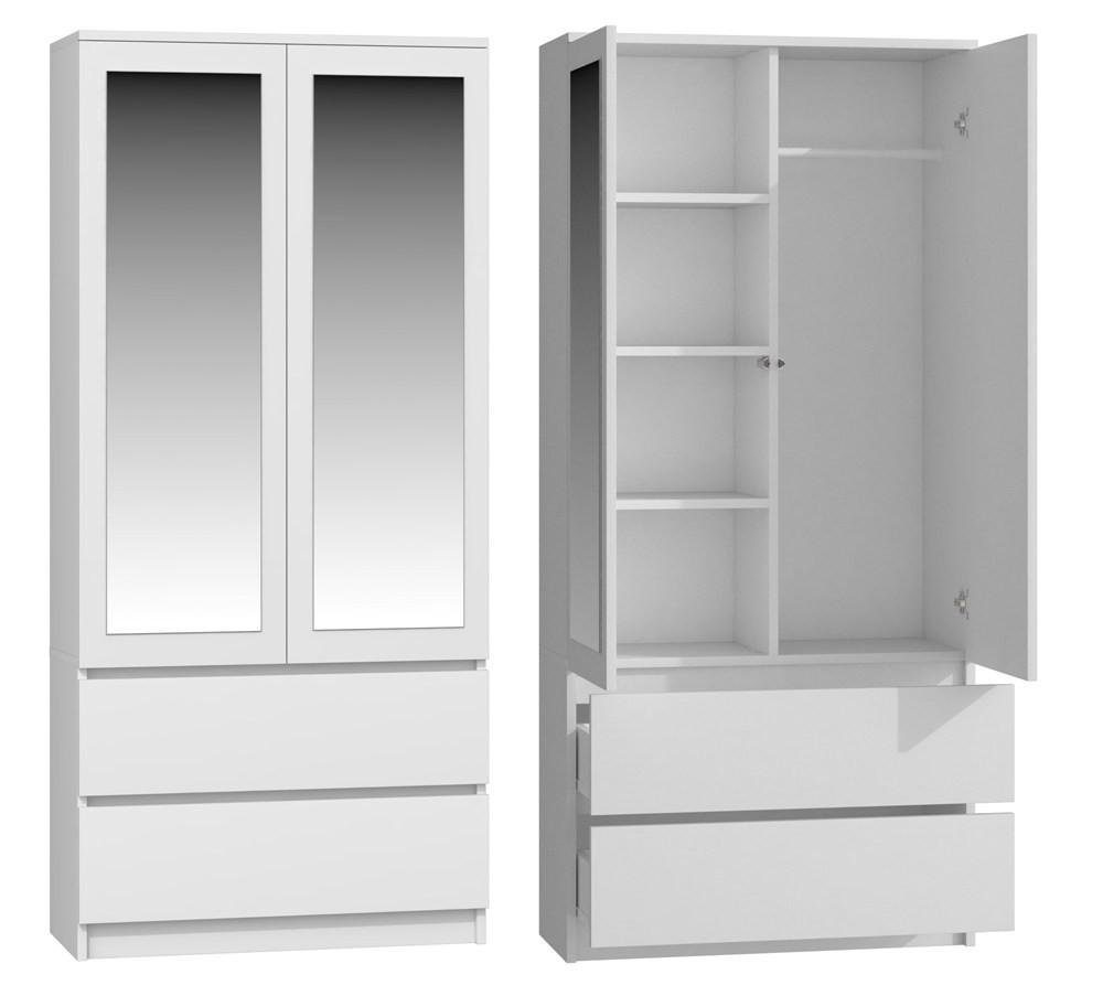 KLEIDERSCHRANK Weiß 90/180/50 - Weiß, Holzwerkstoff (90/180/50cm) - RAUMHIRSCH FURNITURE