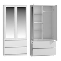 KLEIDERSCHRANK Weiß 90/180/50 - Weiß, Holzwerkstoff (90/180/50cm) - RAUMHIRSCH FURNITURE