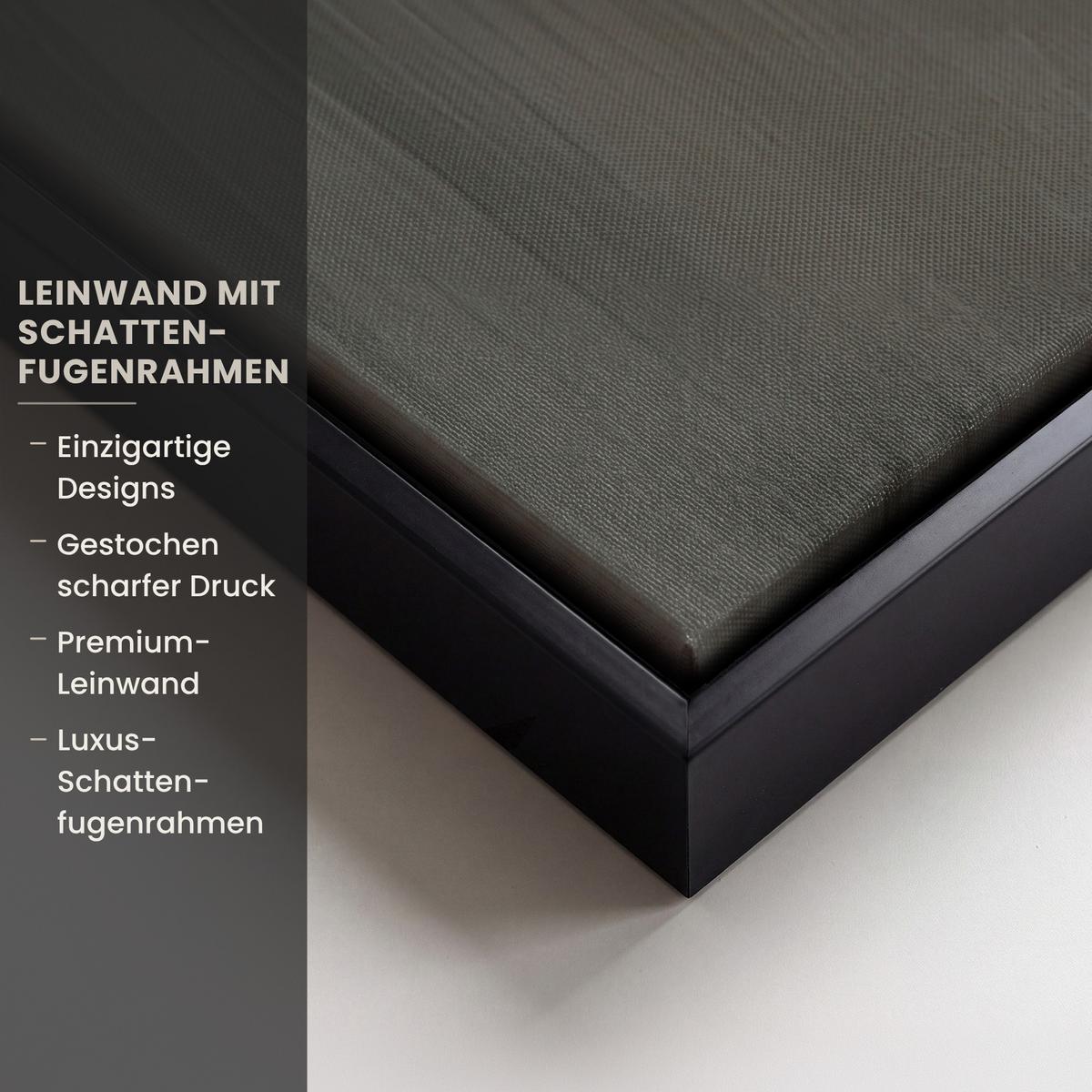 LEINWAND Bilder mit Rahmen - Hügel - Abstrakt - Kreuz - Christentum - 150x100 - Beige, Textil (150/100cm) - MuchoWow