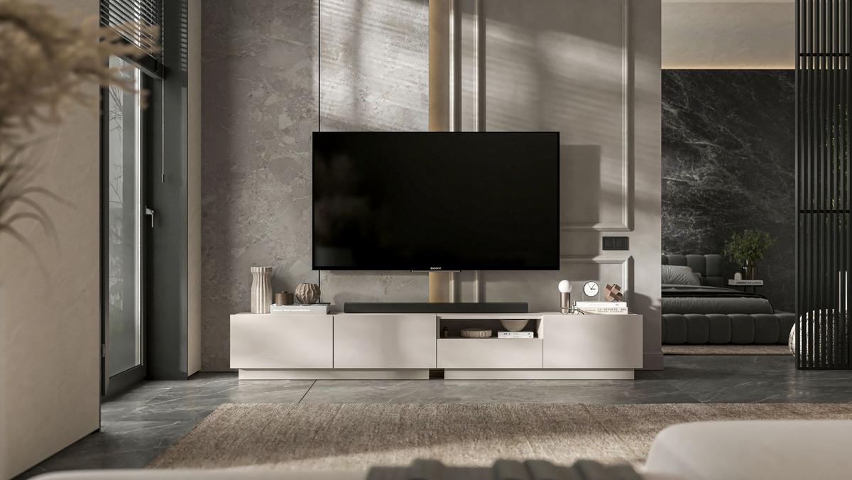 TV-SCHRANK Enjoy Eiche Kaschmir matt Loft 120 cm - Kaschmir, Holzwerkstoff (120/37/35cm) - Meble Lindner