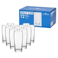 WILLI BECHER GEEICHT Willy transparent 0,25 l 12er Set - Transparent, Glas (0.25L) - Van Well