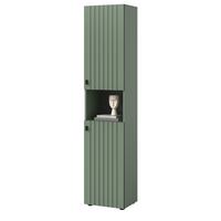 SCHUHSCHRANK grün, Flurschrank 40 x 192 cm, Türanschlag wechselbar - Schwarz/Grün, Holzwerkstoff/Kunststoff (40/192/37cm) - Inn.Furn