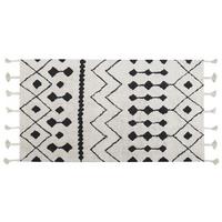 KURZFLOR-TEPPICH Khemisset 150/80 cm - Weiß, Textil (80/150cm) - Beliani
