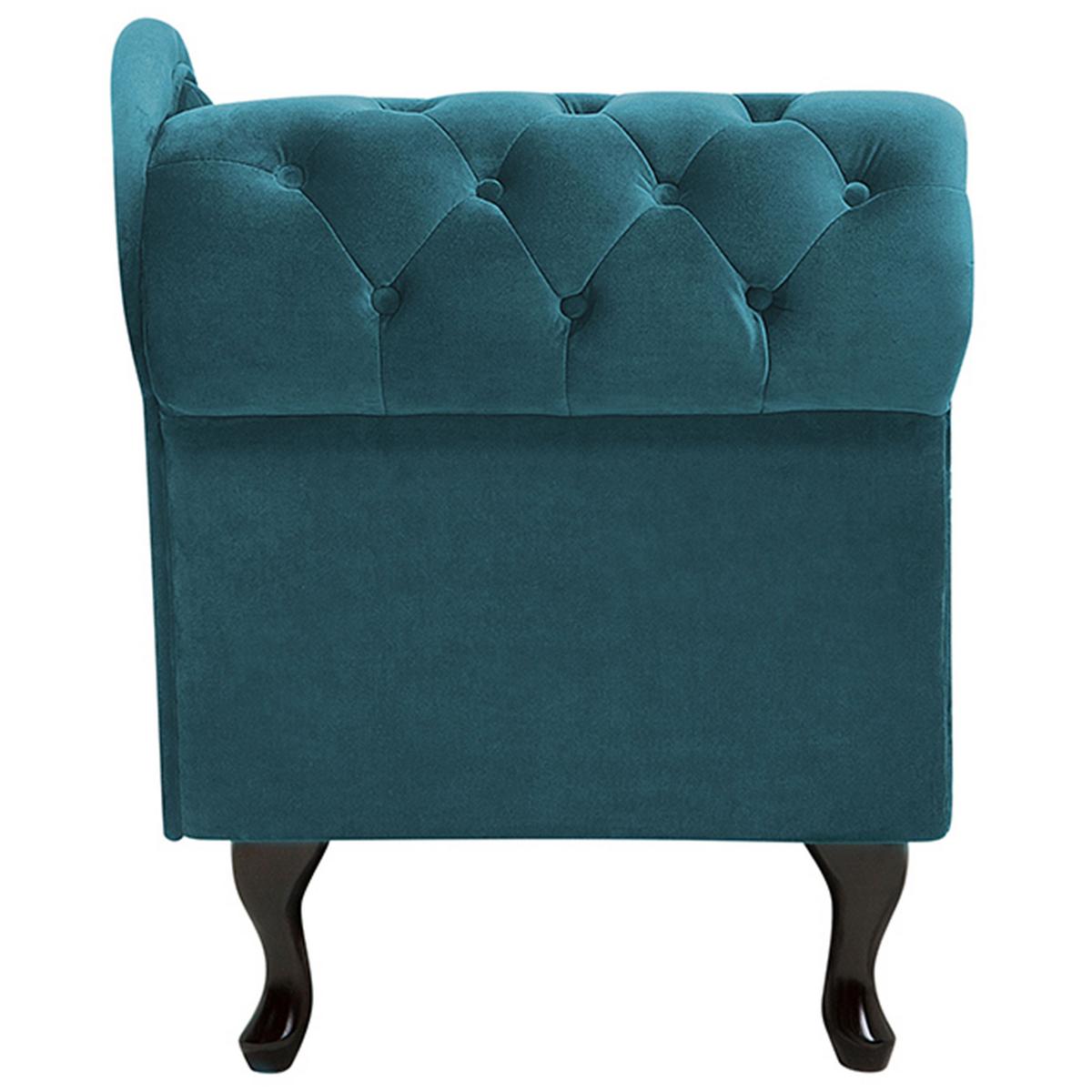 CHAISELONGUE Samtstoff smaragdgrün linksseitig Nimes - Schwarz/Hellgrün, Textil (170/79/61cm) - Beliani