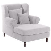 SESSEL XXL Karley Bezug Veloursstoff Buche nussbaum dunkel / silber - Grau, Kunststoff (103/103/149cm) - 58aufmkessel