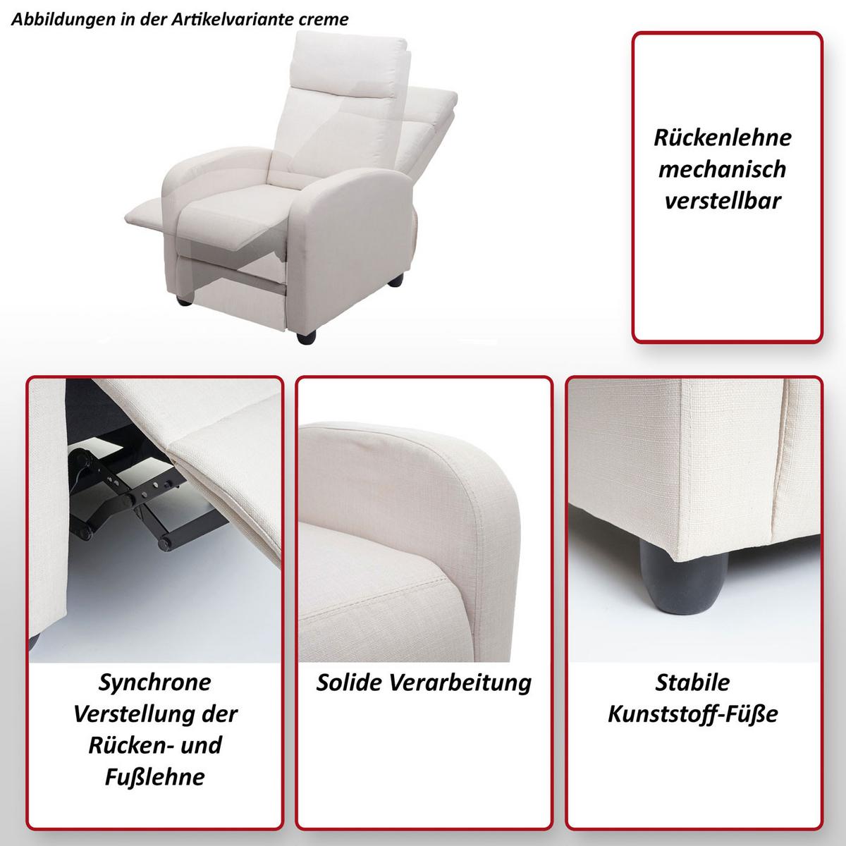 RELAXSESSEL Grau, Braun - Braun/Grau, Textil (67/102/90cm) - MCW