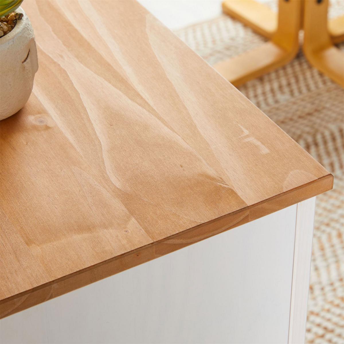 KOMMODE BOLTON weiß/braun - Weiß/Braun, Holz (91/88/40cm) - IDIMEX