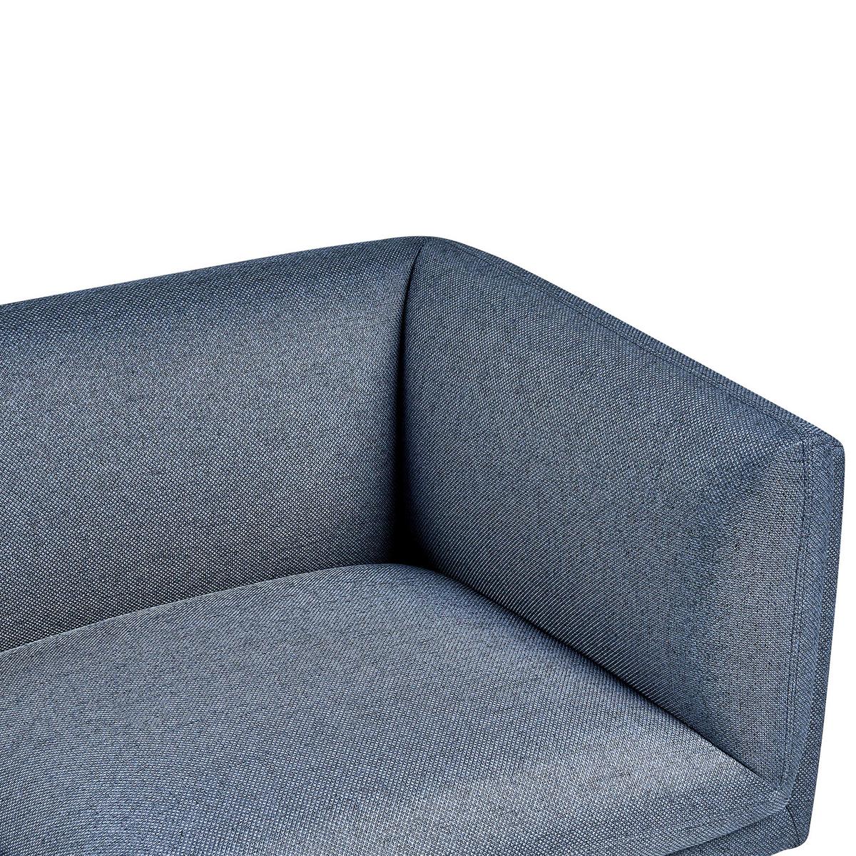 3-SITZER-SOFA Stoff Dunkelblau Vorgod - Dunkelblau, Textil (221/76/84cm) - Beliani