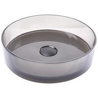 AUFSATZWASCHBECKEN Schwarz 36 cm Mineralwerkstoff Tolosa - Schwarz, Keramik (36/10/36cm) - Beliani