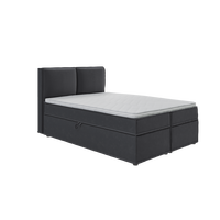 BOXBETT Eclipse 140/200 cm Graphit Luxusmicrofaser - Graphitfarben/Schwarz, Holz/Kunststoff (140/200cm) - S-Style Möbel