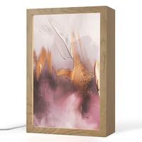 TISCHLEUCHTE Lila - Abstrakt - Farbe - Gold 20x30 cm - Baltimorefarben, Holzwerkstoff (8/20/30cm) - OnlyWow