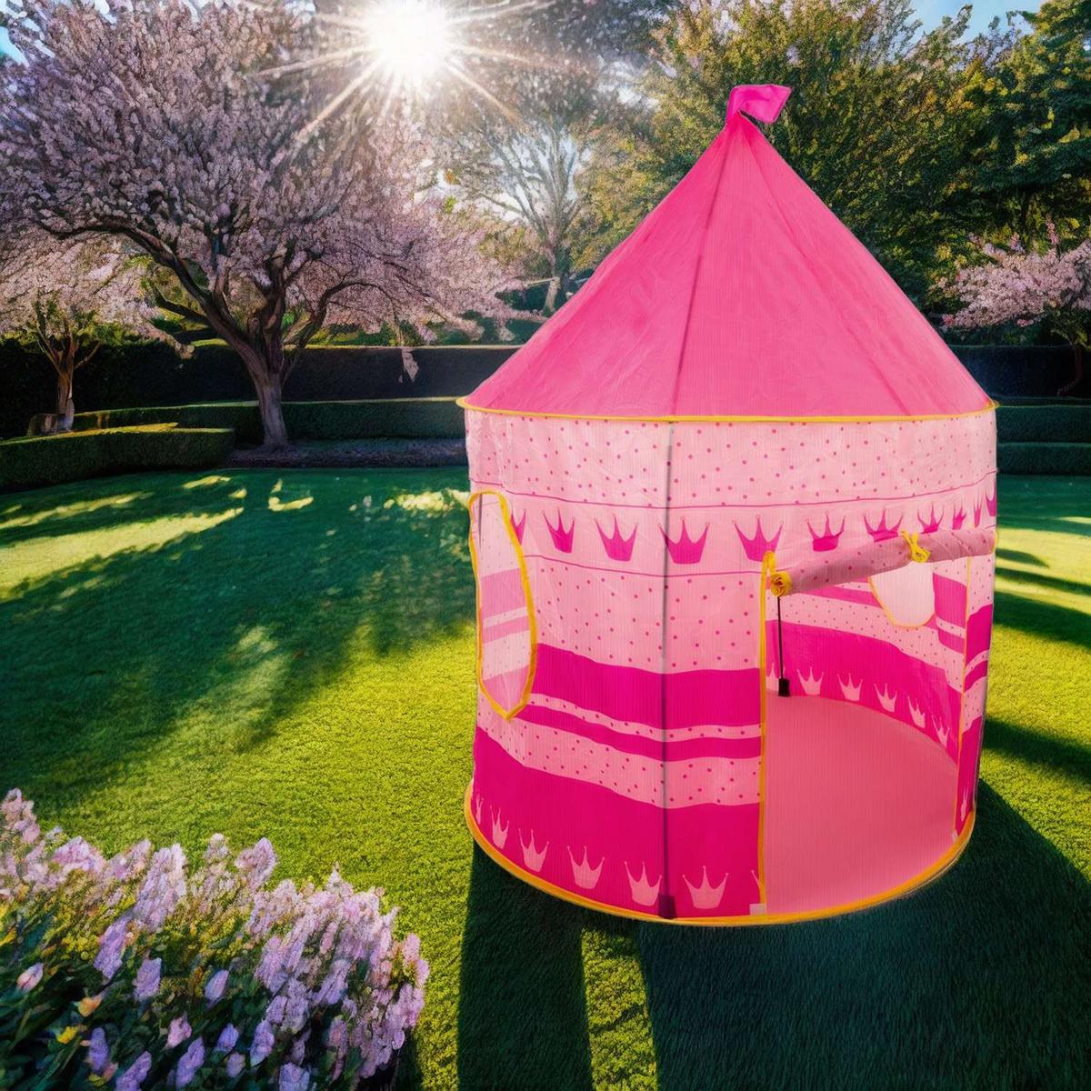 KINDERSPIELZELT 100/128 cm - Pink, Kunststoff (100/100cm) - Intirilife
