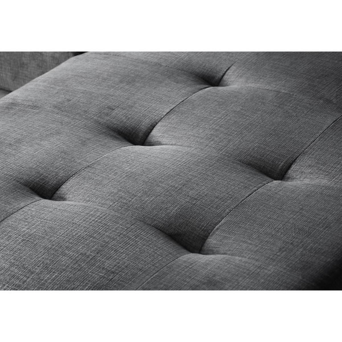 ECKSCHLAFSOFA Alex Mini hellgrau rechts - Hellgrau/Schwarz, Textil (245/185cm) - Beautysofa