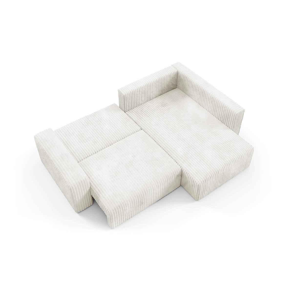 ECKSOFA Angela 4 Sitzplätze Weiß - Weiß, Holz (245/182cm) - Petits-meubles