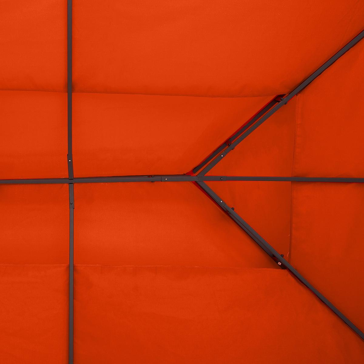 PAVILLONDACH, Polyester, Rostrot - Rot, Kunststoff (400/20/300cm) - Outsunny