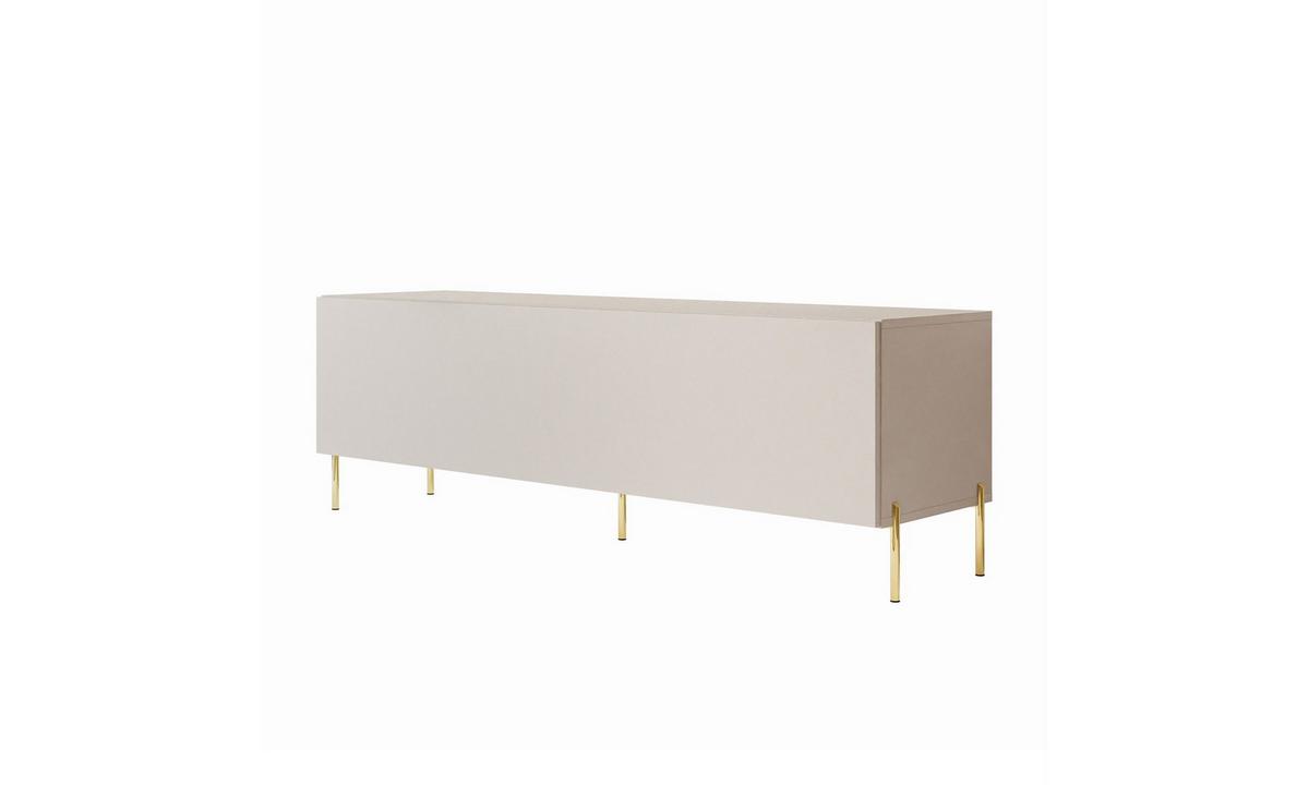 TV-SCHRANK COLGANTE 150/40/50 cm gerade goldfarbene Füße ohne LED-Beleuchtung Kaschmir - Kaschmir/Goldfarben, Holzwerkstoff (150/50/40cm) - Lookway