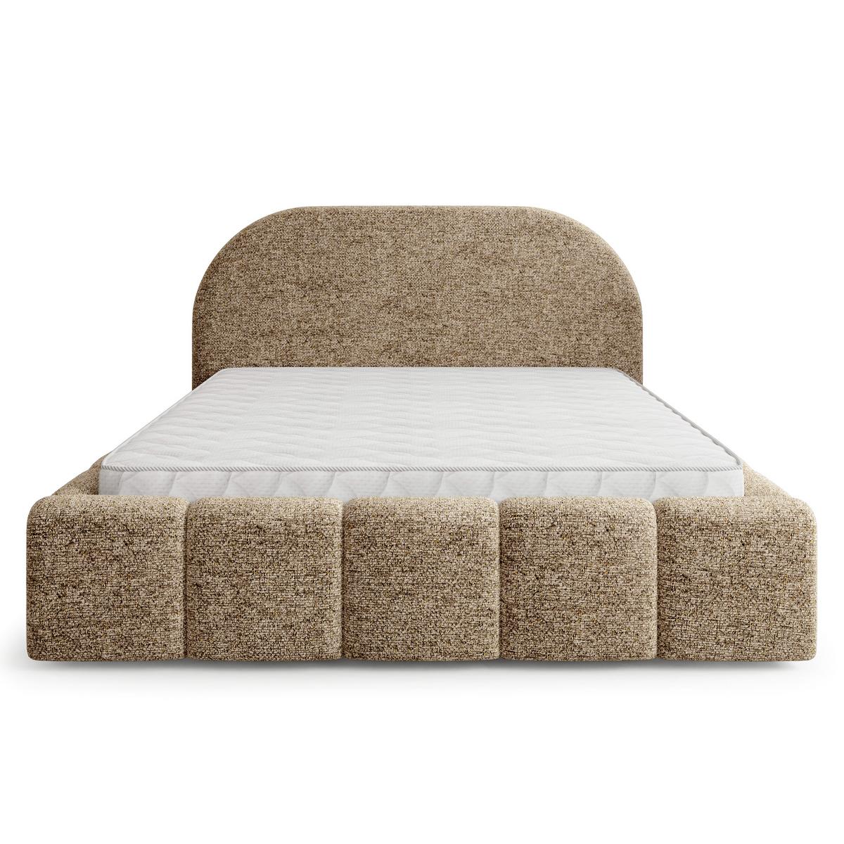 POLSTERBETT FLUSSO 140x200 cm mit Bettkästen - Beige - Beige, Holz (140/200cm) - MASSENO