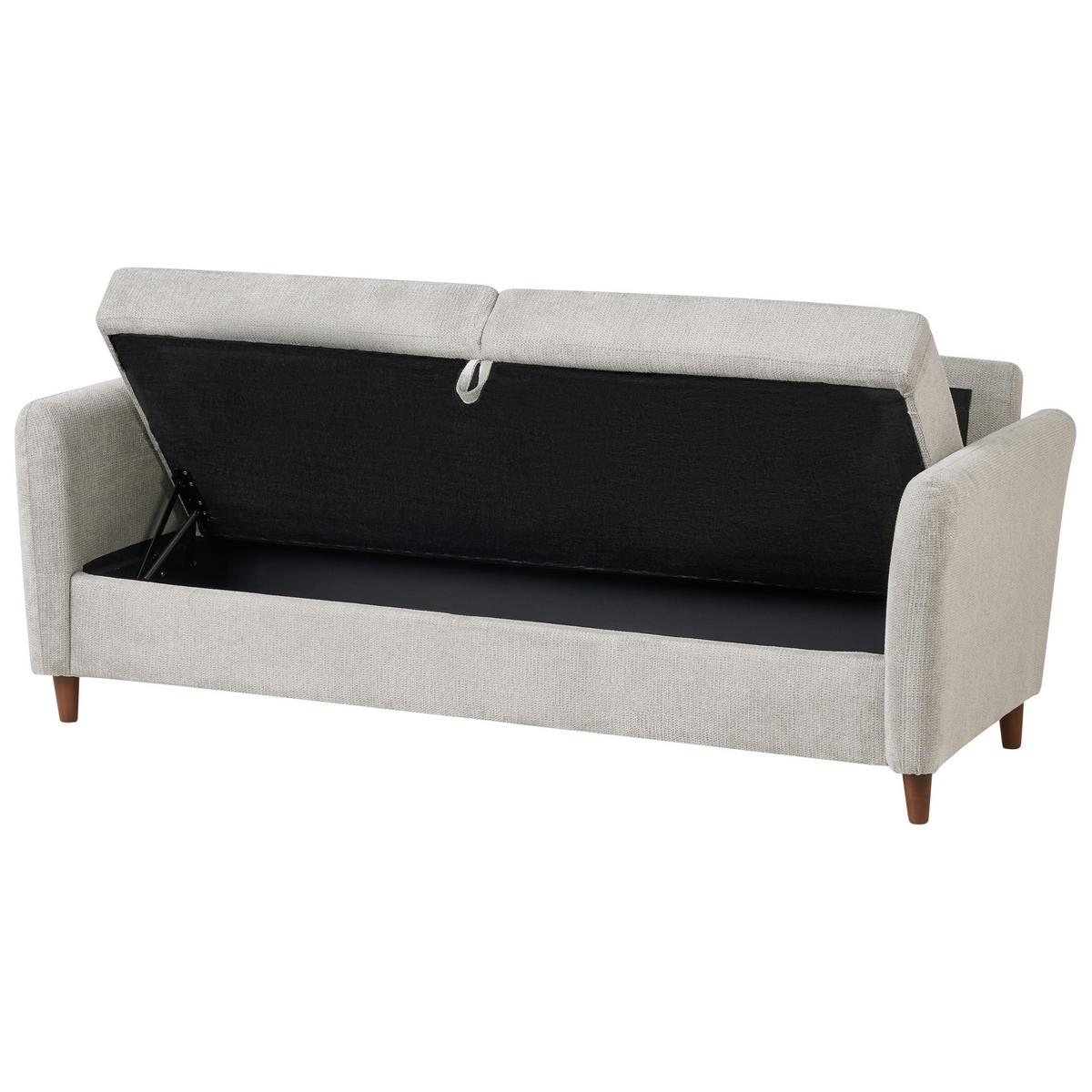 3-SITZER-SOFA Stoff Grau Mare - Grau, Textil (184/88/77cm) - Beliani