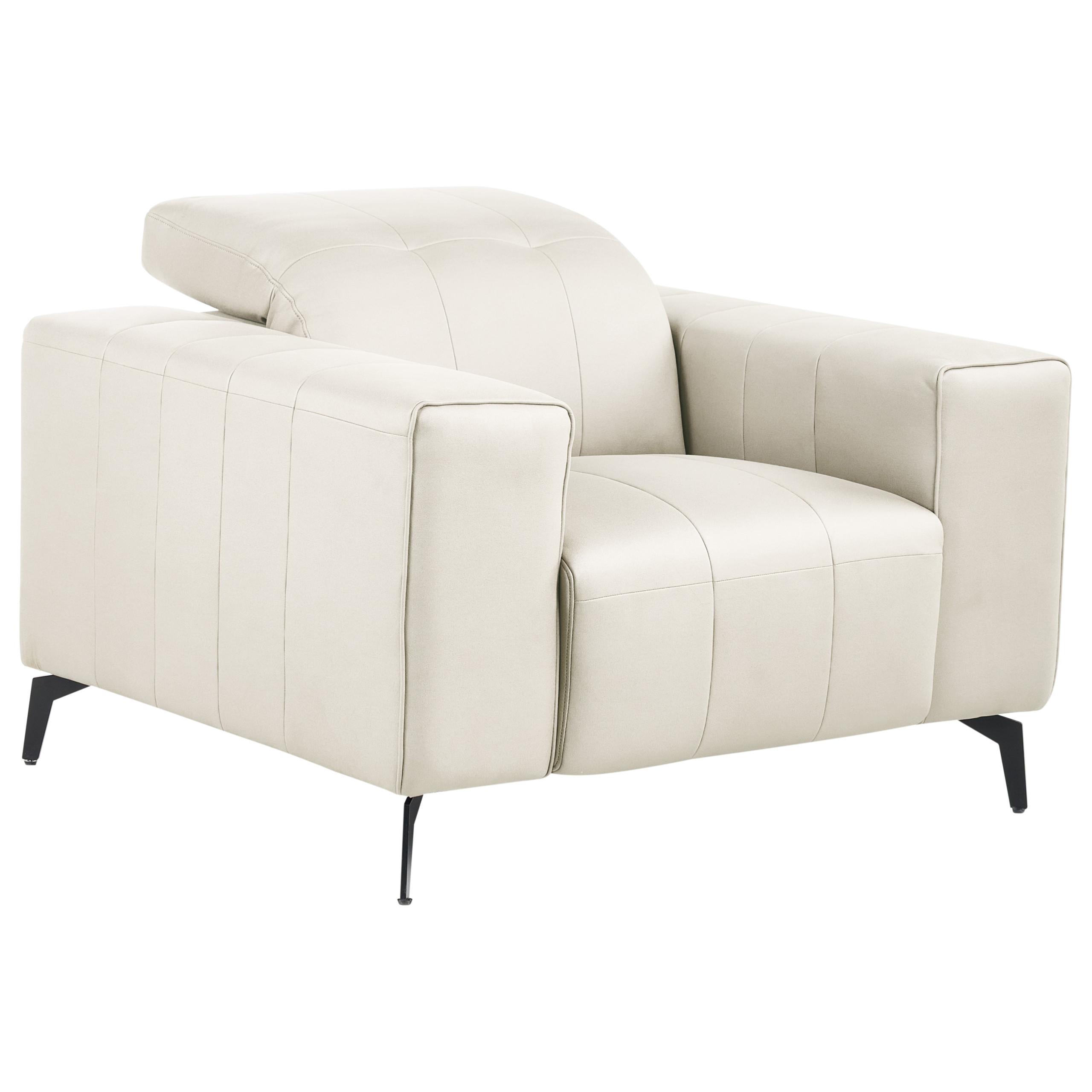 SESSEL Stoff Hellbeige Ommel - Beige, Textil (110/80/102cm) - Beliani