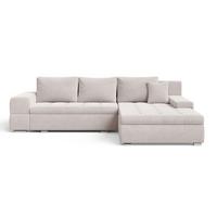 ECKSOFA Sonia Beige - Beige/Silberfarben, Holz/Textil (310/210cm) - Graingold