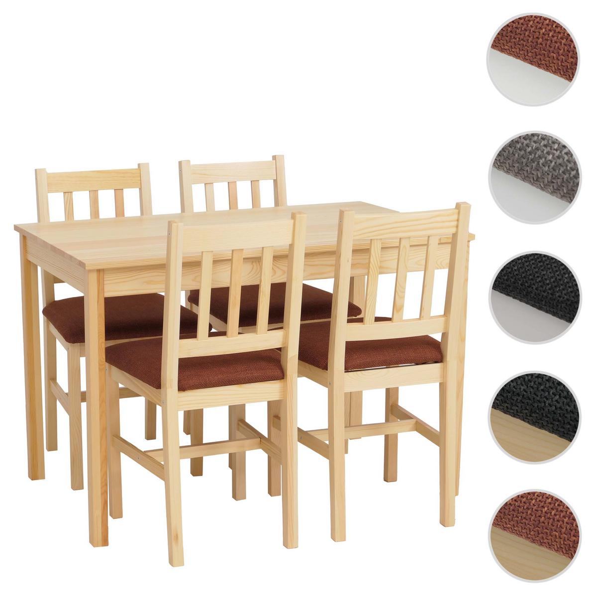 ESSZIMMER-SET Kiefer Dekor - Braun/Kieferfarben, Holz - MCW