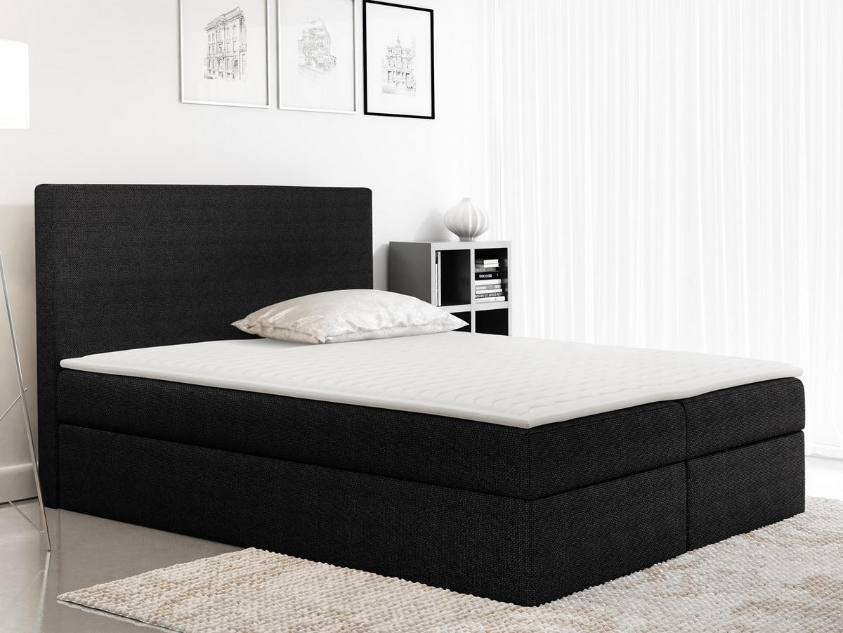 BOXBETT Basic - H3 - Schwarz, Holz (160/200cm) - MIRJAN24
