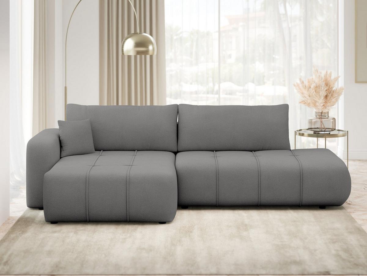 ECKSOFA Furyn O, Seite: Links - Greige/Schwarz, Holzwerkstoff/Kunststoff (262/145cm) - MIRJAN24