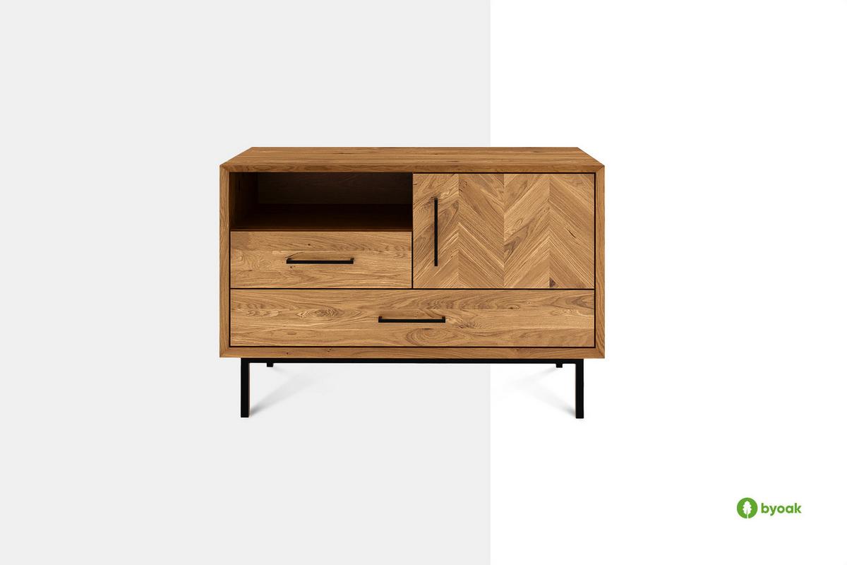 KOMMODE LEON Wildeiche - Wildeiche, Holz (97/65/45cm) - byoak
