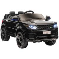 KINDER Elektroauto, SUV mit Fernbedienung, Musikfunktion, bis 5 km/h, Schwarz - Schwarz, Metall (110/68/52cm) - HOMCOM