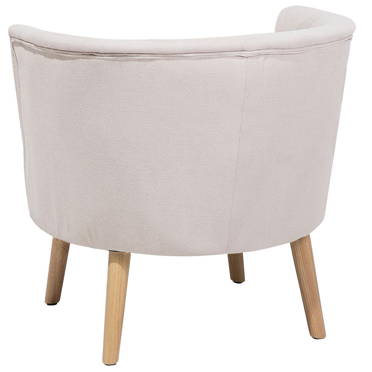 SESSEL Polsterbezug Weiß Odenzen - Weiß, Holz/Textil (72/74/73cm) - Beliani