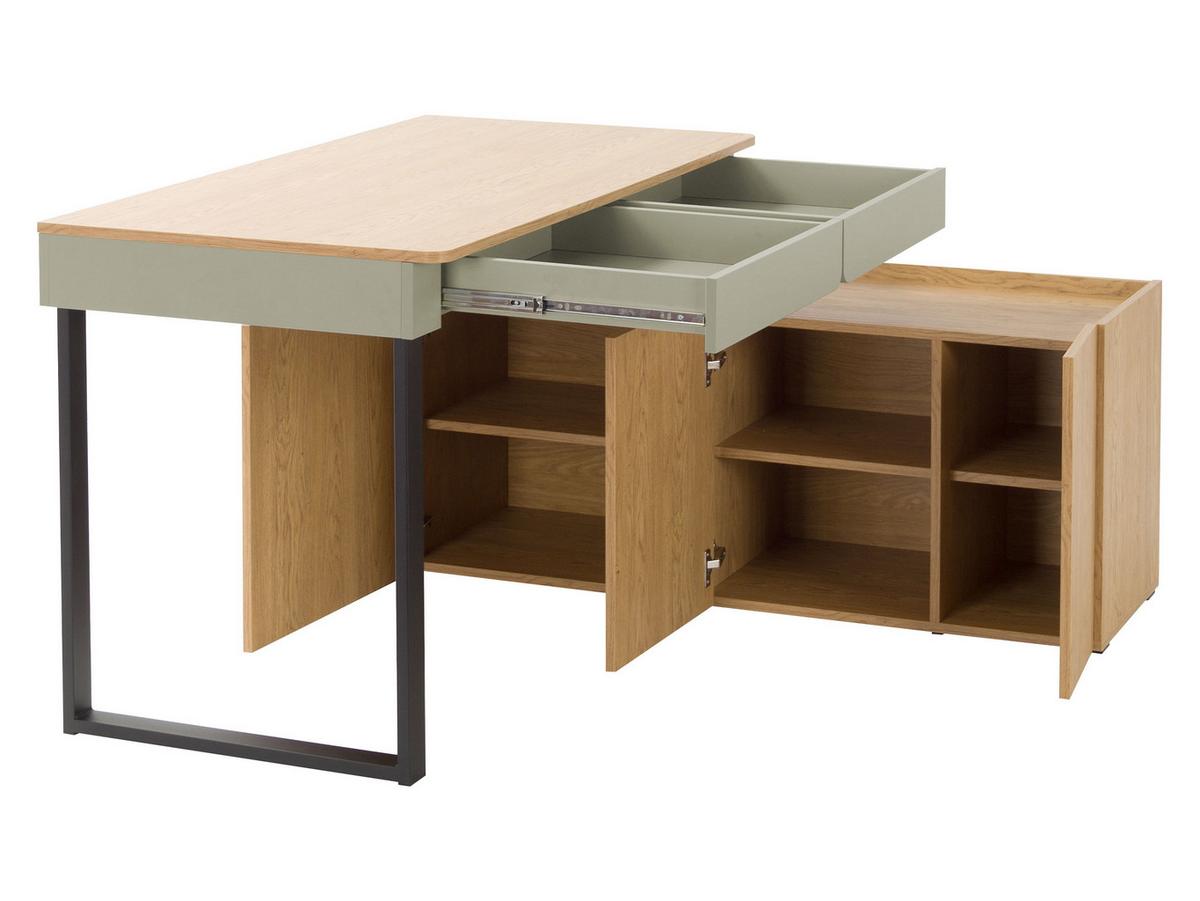 SCHREIBTISCH Luca LC10 - Schwarz/Grün, Holzwerkstoff (228/63/75cm) - MIRJAN24