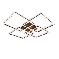 LED-DECKENLEUCHTE Gallegos 72.4/72.4/7.3 cm - Schwarz, Metall (72.4/72.4/7.3cm) - Nettlife