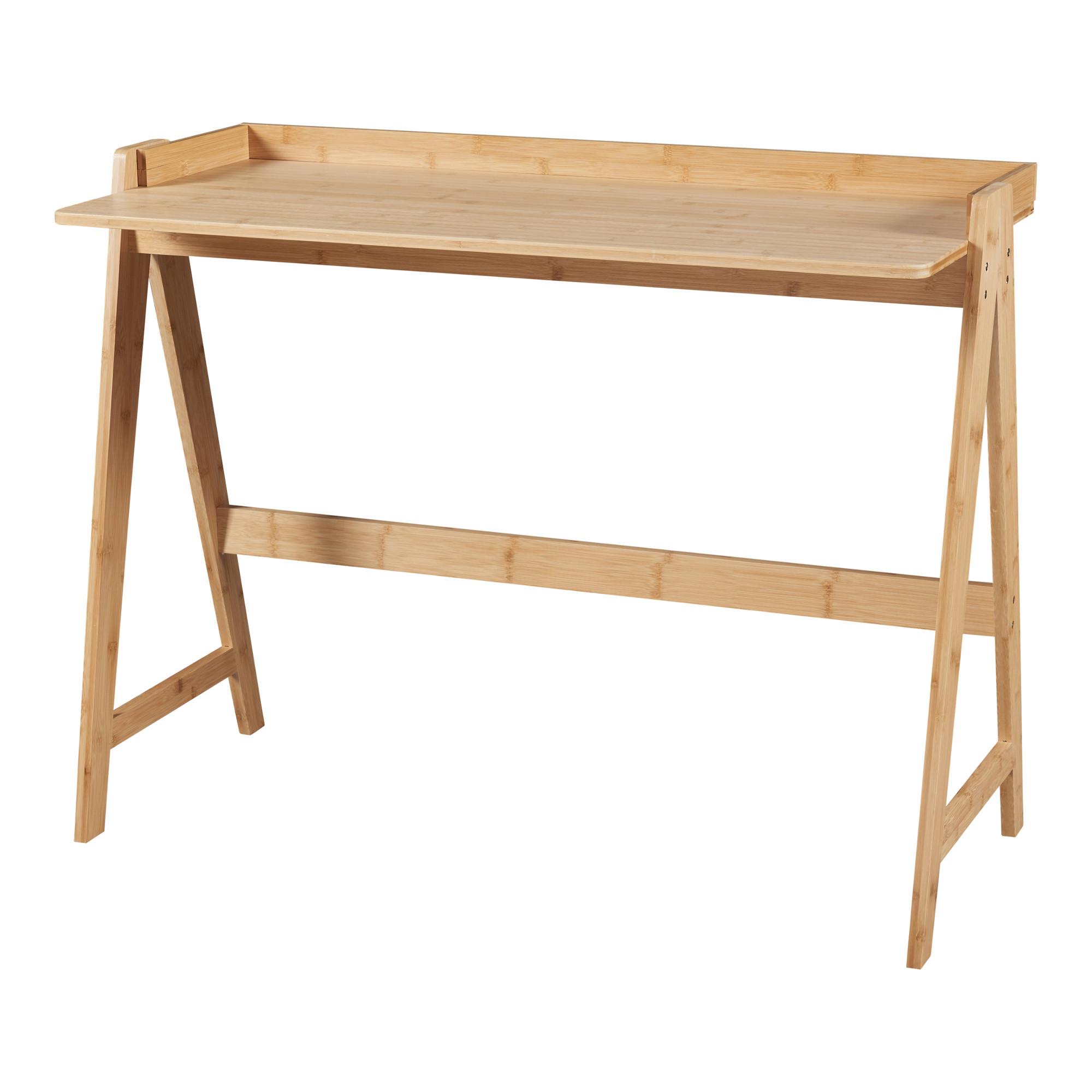 SCHREIBTISCH Härryda - Naturfarben, Naturmaterialien/Bambusholz (47/107/81cm) - [en.casa]