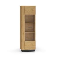 VITRINE Ysia Holz und Schwarz - Schwarz, Holzwerkstoff (60/196/40cm) - Petits-meubles