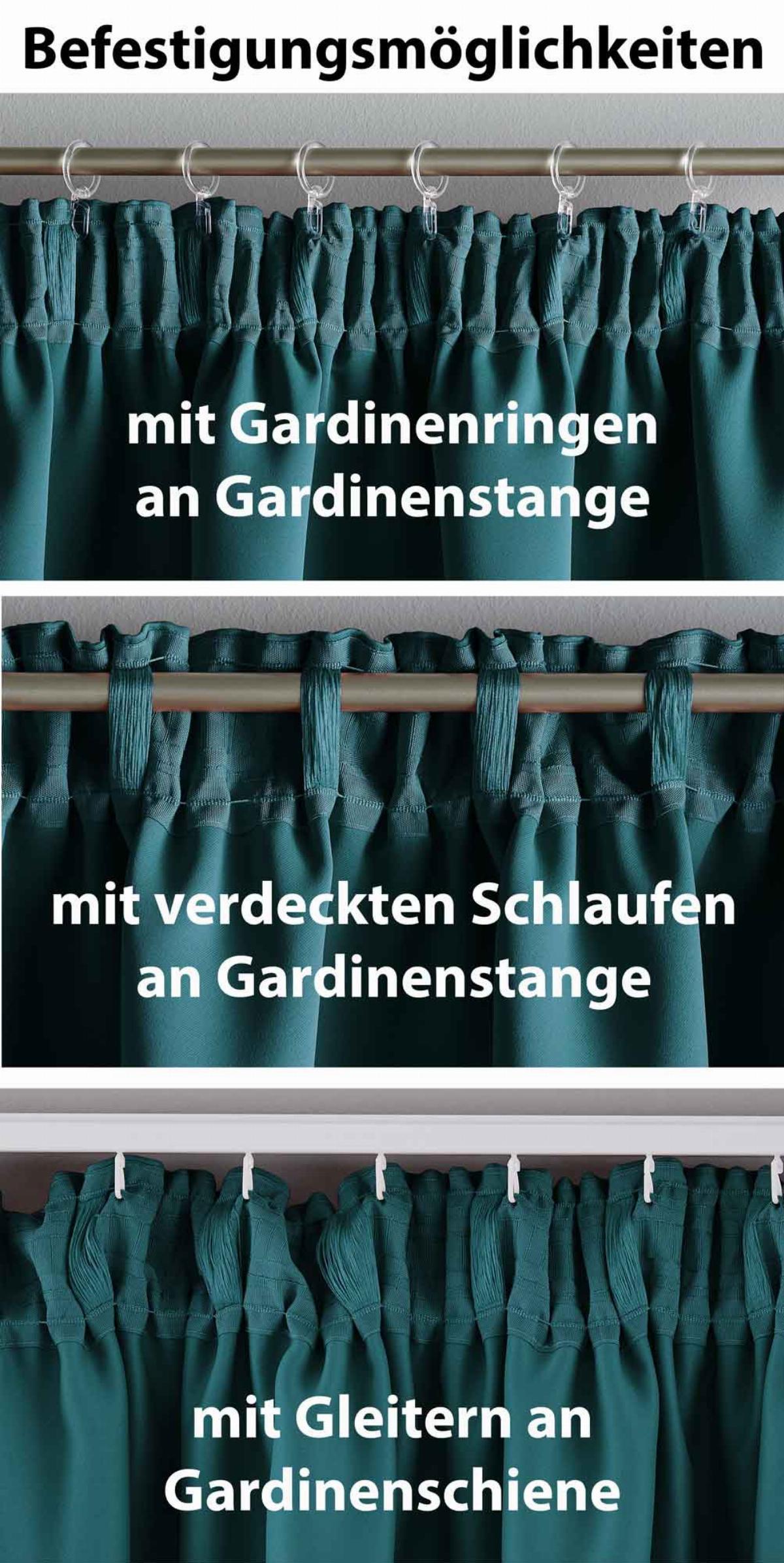 VORHANG »NewYork« HxB 245x295 cm Petrol - Petrol, Textil (295/245cm) - Gardinenbox