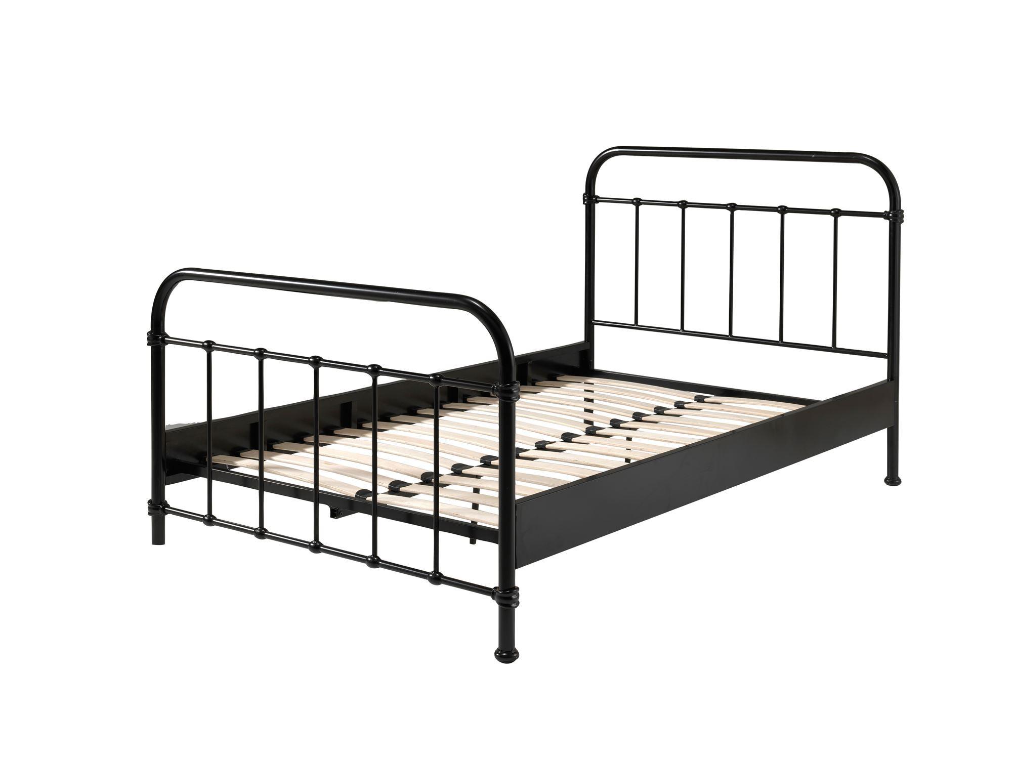 METALLBETT Karlyn 210x111x129 aus Metall in Schwarz - Schwarz, Metall (120/200cm) - 58aufmkessel
