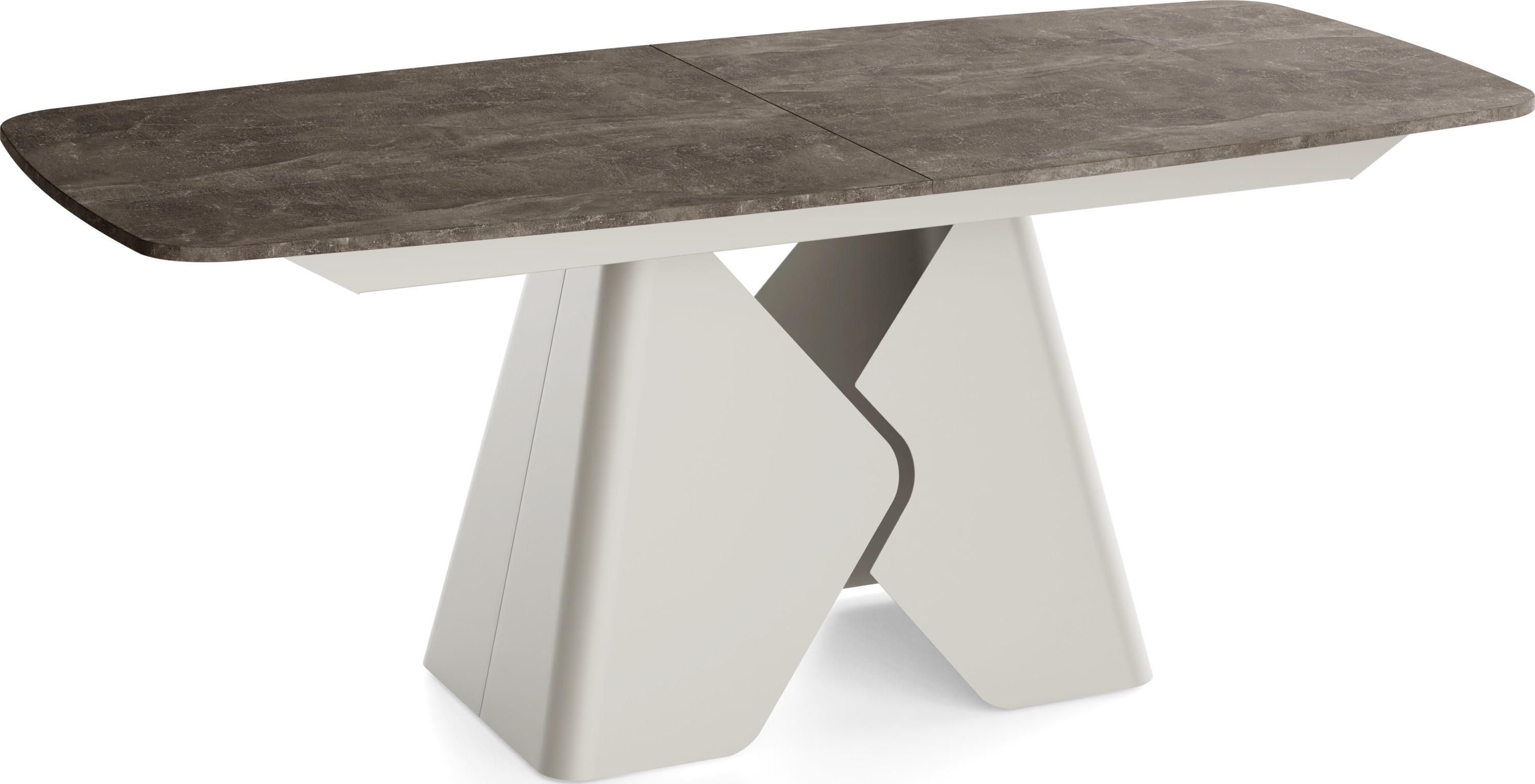 ESSTISCH Vanta rechteckig ausziehbar verlängerbar mit Metallgestell in Kaschmir Grau, Beton Dunkelgrau 180-270/90/76 cm - Dunkelgrau/Schwarz, Holzwerkstoff/Metall (90/270/76cm) - WFL GROUP