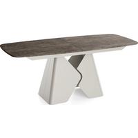 ESSTISCH Vanta rechteckig ausziehbar verlängerbar mit Metallgestell in Kaschmir Grau, Beton Dunkelgrau 180-270/90/76 cm - Dunkelgrau/Schwarz, Holzwerkstoff/Metall (90/270/76cm) - WFL GROUP