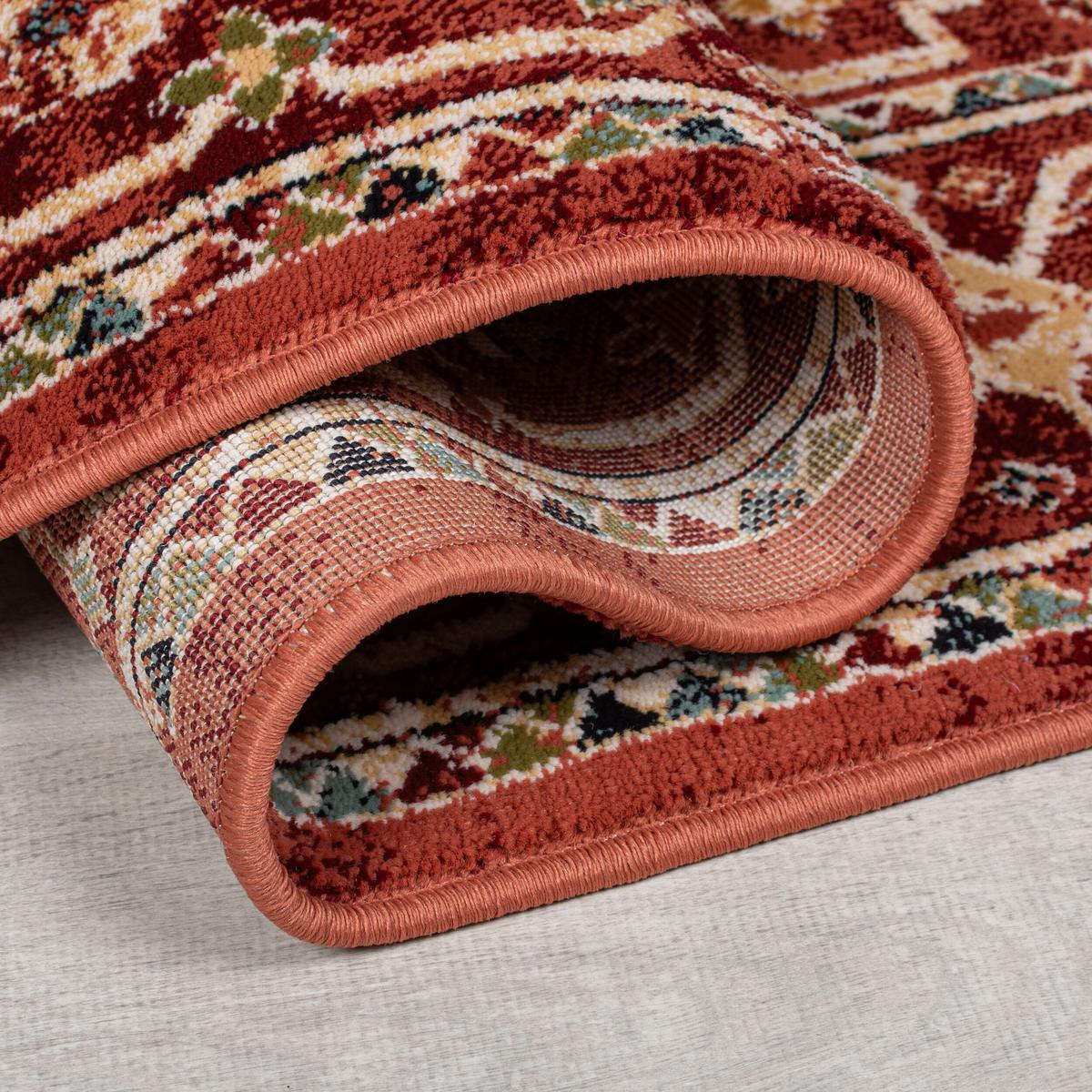 KURZFLORTEPPICH GLAZERT, geometrisch, Rot, 120 x 170 cm - Rot, Textil (170/120cm) - KADIMA DESIGN