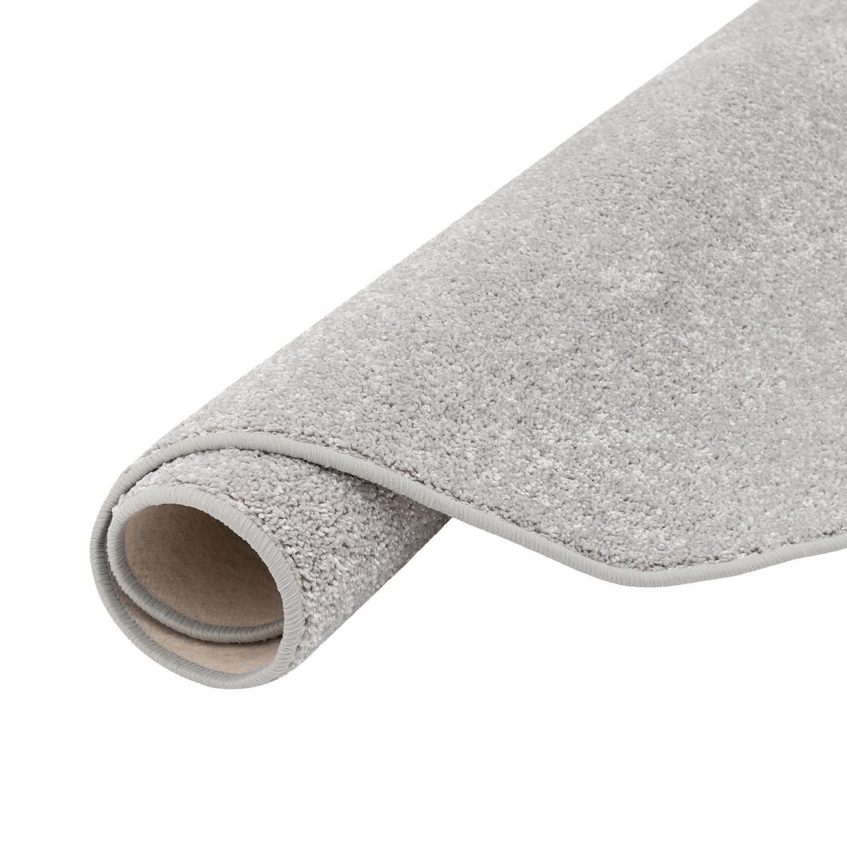 HOCHFLOR VELOURS TEPPICH COTTAGE RUND - Silberfarben, Textil (100/100cm) - Snapstyle